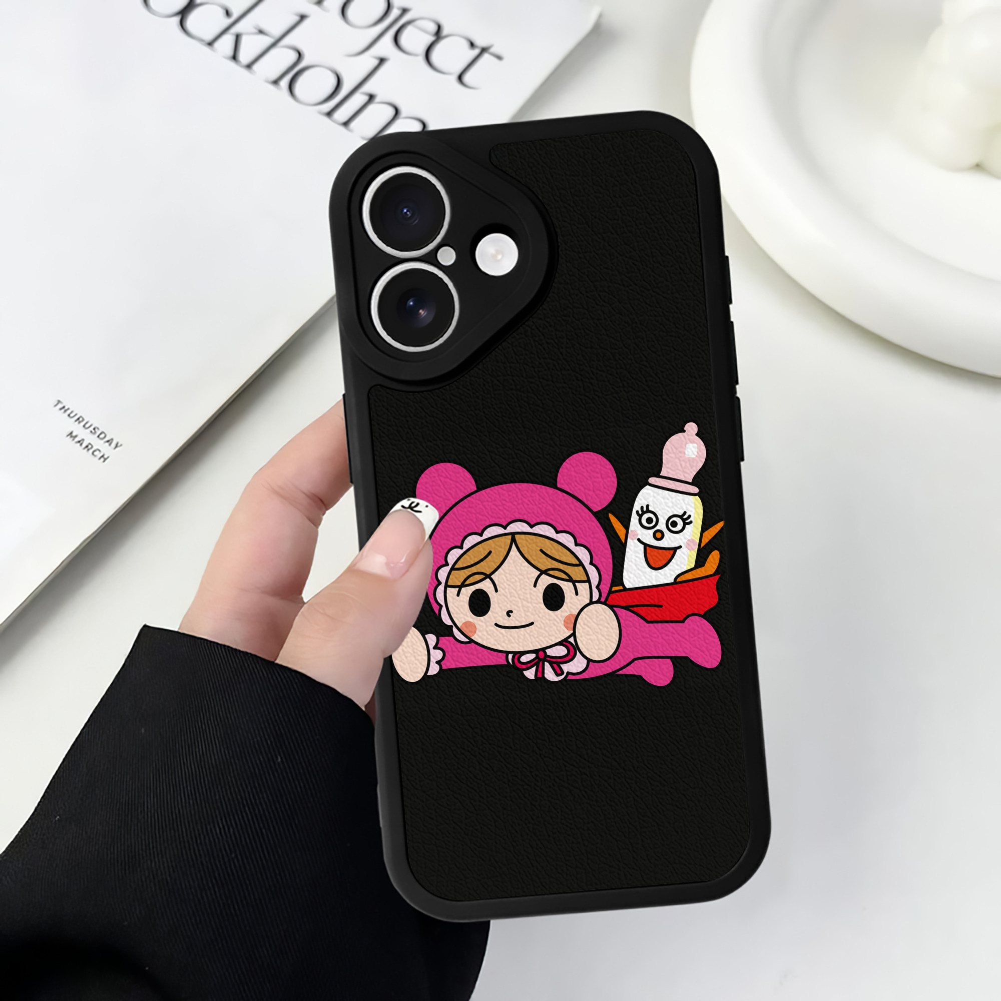 （画像用） アンパンマン Anpanman 【iPhone 16シリーズ対応】シリコンスマホケース（レザー調） 材質：シリコン